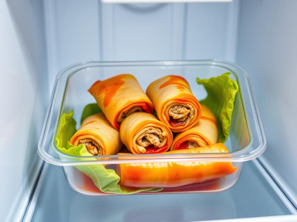 Gołąbki przechowywane w szczelnym pojemniku w lodówce - ile wytrzymają gołąbki