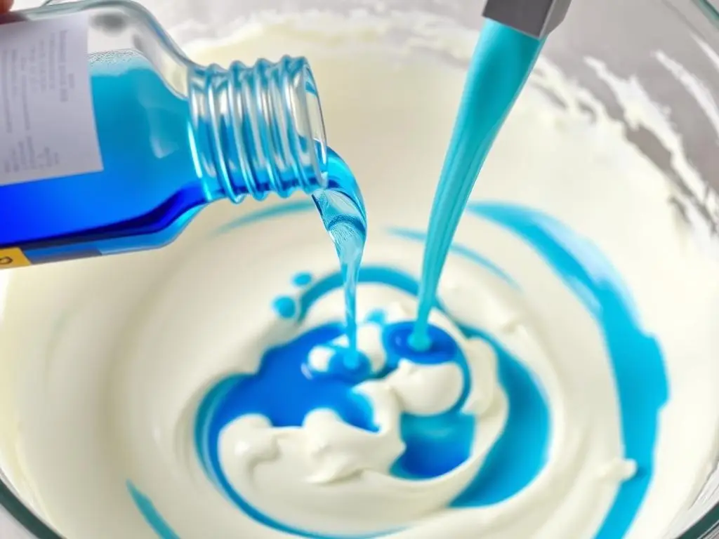 Niebieski likier pomarańczowy dodawany do ciasta Niebieski likier pomarańczowy dodawany do ciasta