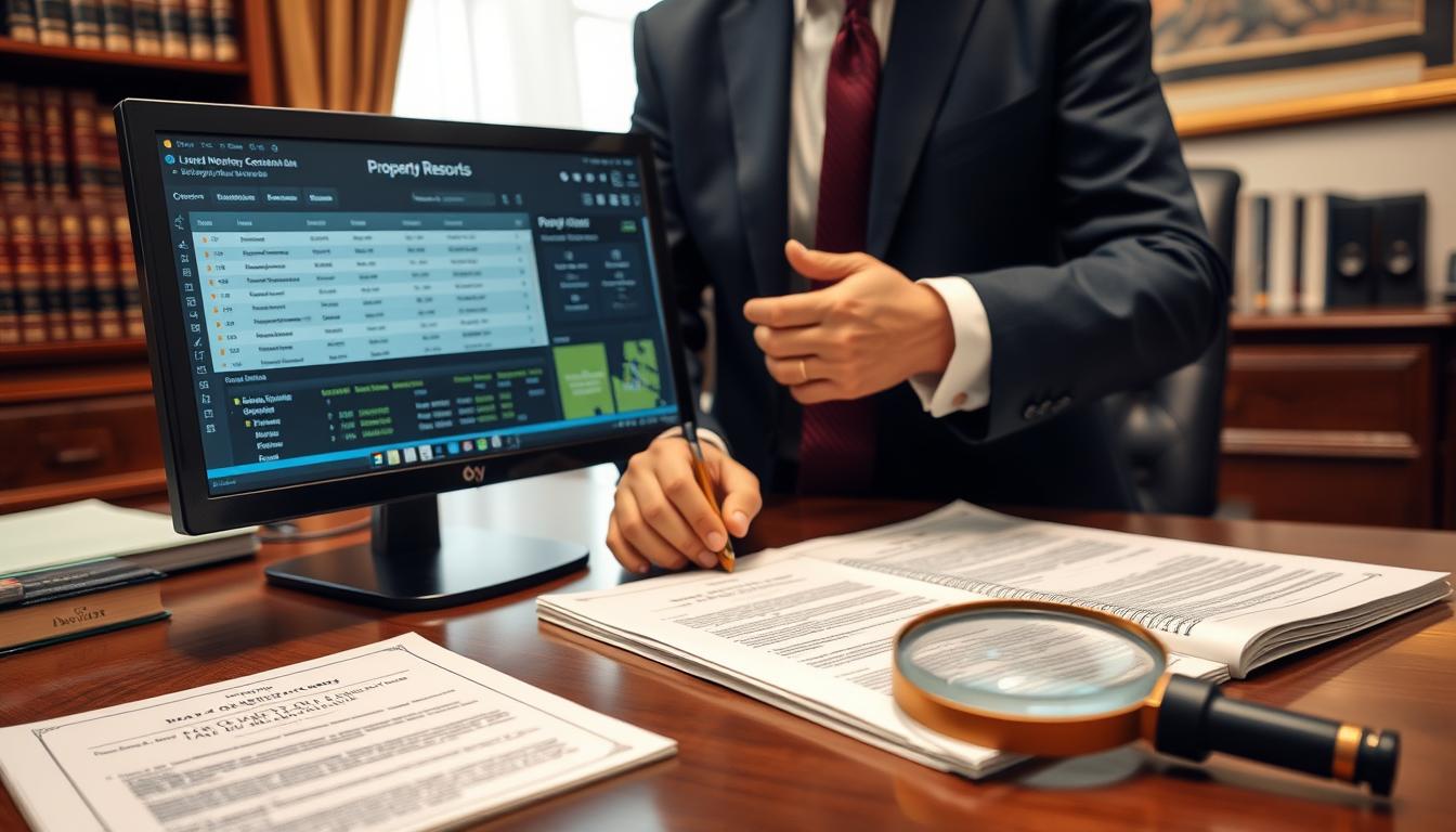 Notariusz sprawdza zadłużenie mieszkania w księgach wieczystych przed podpisaniem aktu notarialnego