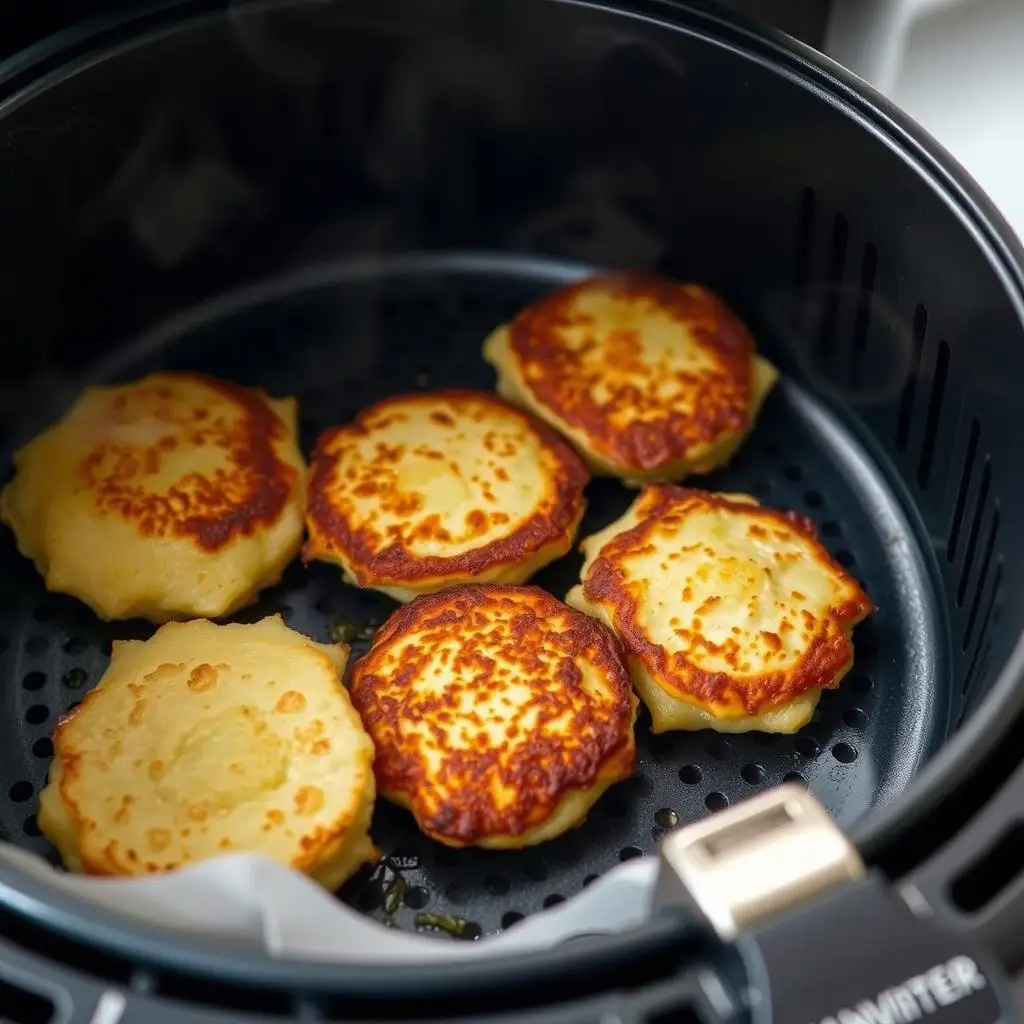 Placki ziemniaczane podgrzewane w urządzeniu Air Fryer Placki ziemniaczane podgrzewane w urządzeniu Air Fryer