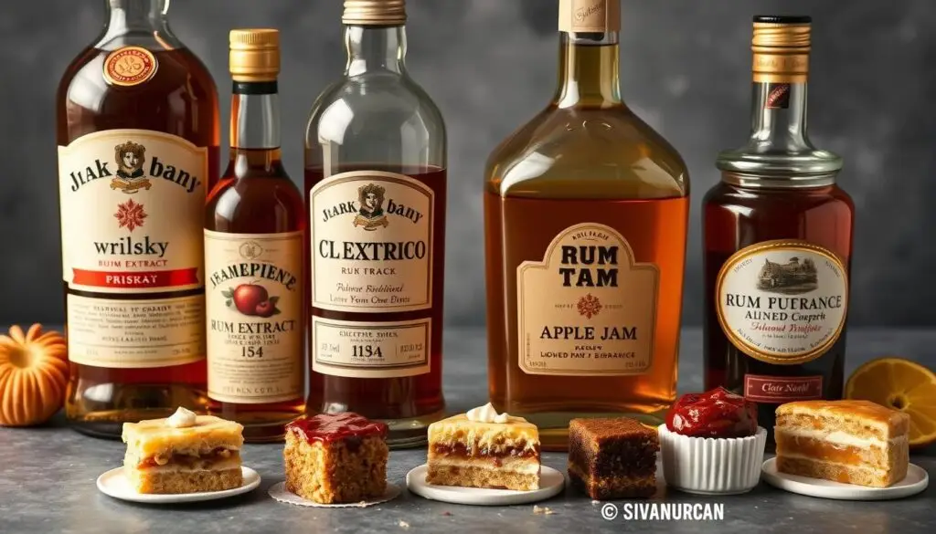 Różne zamienniki rumu ułożone obok siebie Różne zamienniki rumu ułożone obok siebie