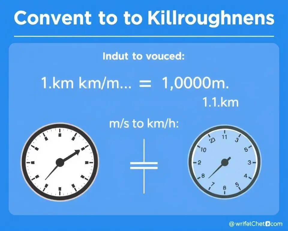 Infografika podsumowująca najważniejsze informacje o przeliczaniu metrów na kilometry
