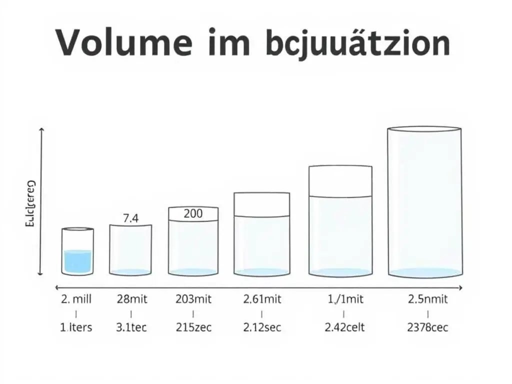 Porównanie różnych jednostek objętości: ml, cl, dm³, l, m³