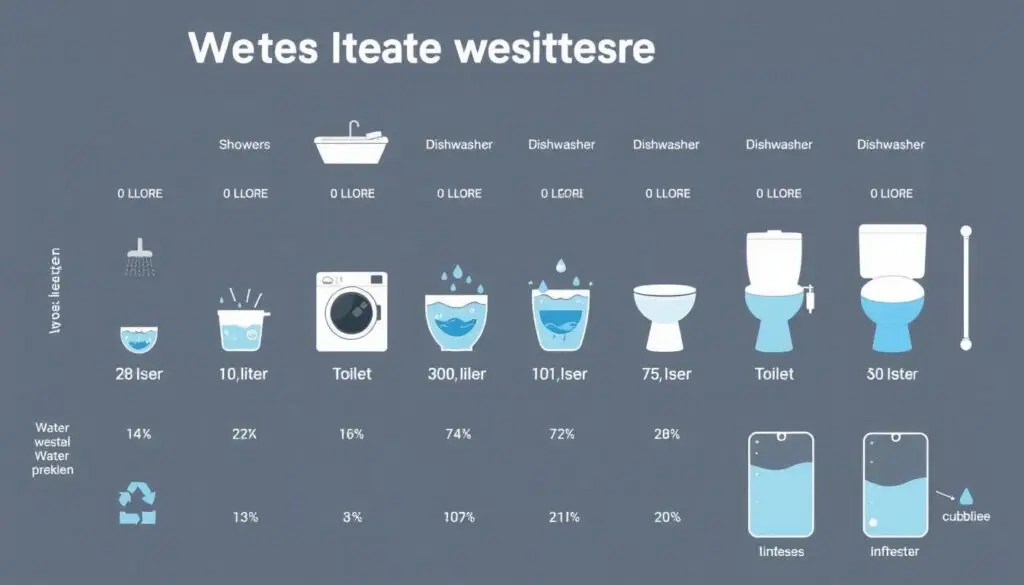 Porównanie zużycia wody przez różne urządzenia domowe