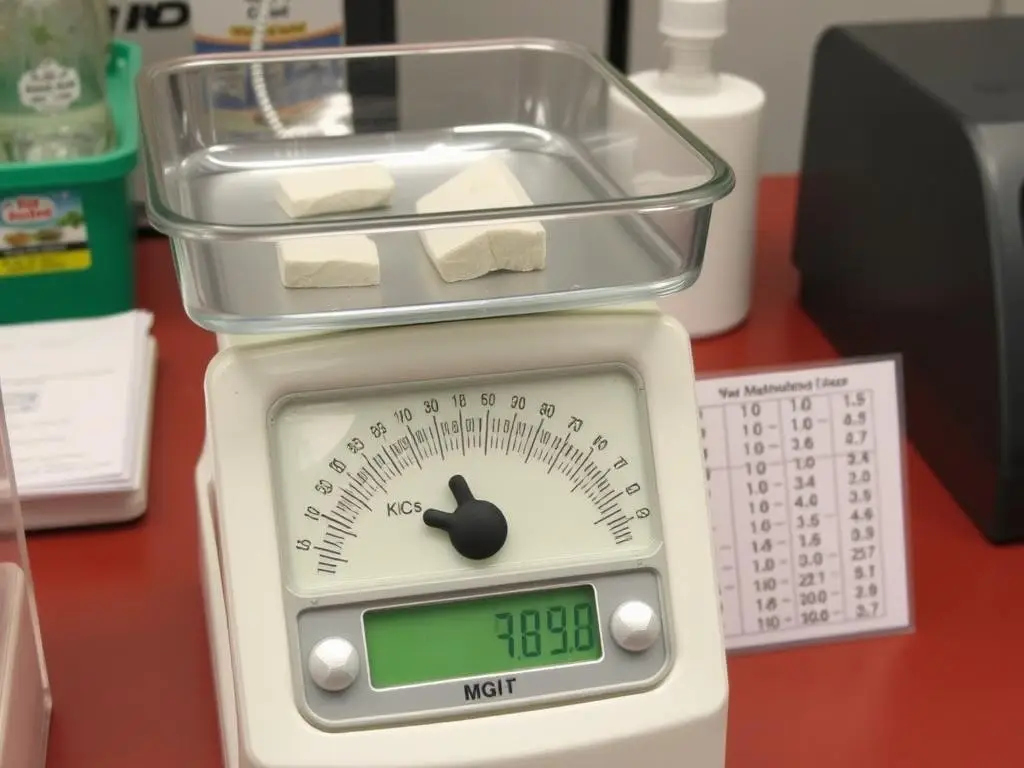 Przeliczanie gramów na kilogramy na przykładzie wagi laboratoryjnej