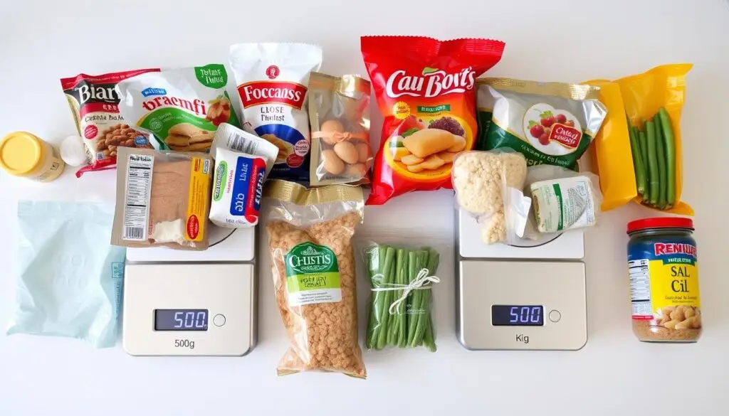 Różne produkty o wadze 500 gram i 1 kilogram Różne produkty o wadze 500 gram i 1 kilogram