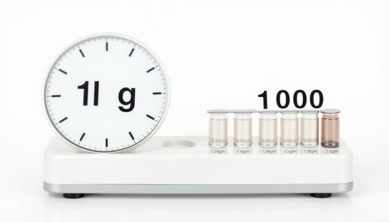 Wizualne porównanie 1 kilograma do 1000 gramów z wykorzystaniem wagi laboratoryjnej