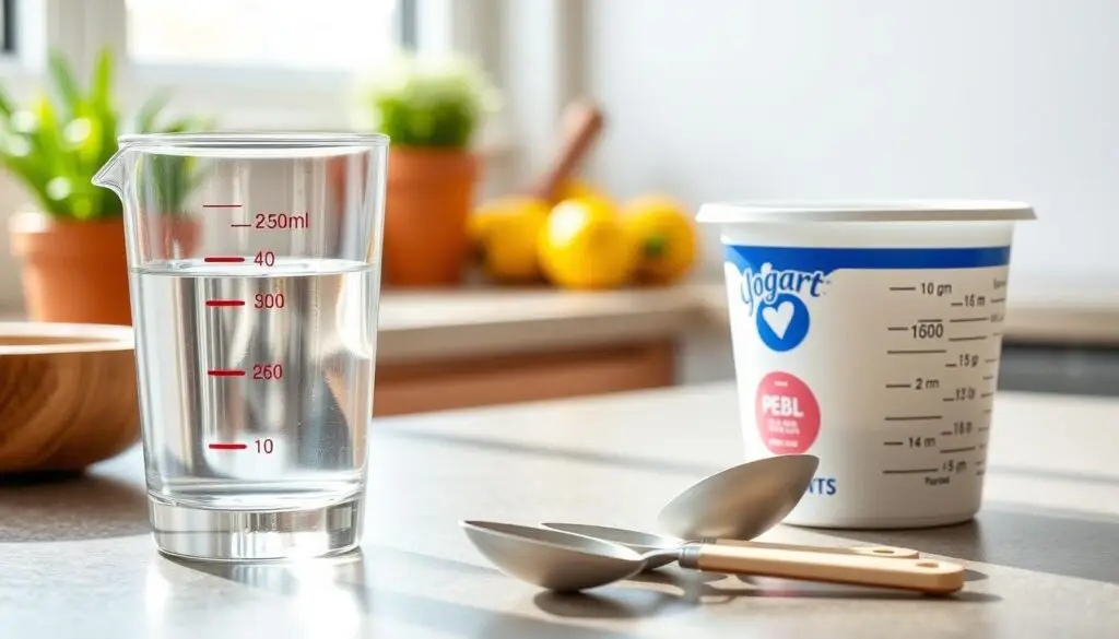 Odmierzanie 250 ml wody przy pomocy domowych przedmiotów