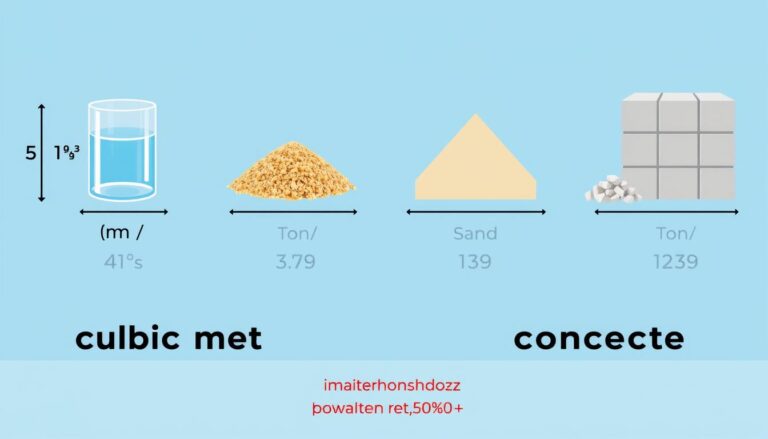 Wizualizacja metra sześciennego (m3) w porównaniu do tony różnych materiałów